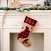 Red Holiday Charming And Black Plaid Christmas Stockings With Designs Festive
