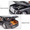 1:24 Rolls Royce Phantom Model Toy Car Alloy Diecast Simulation Sound Light Pull Back Collection Toys Vehicle For Children Gifts