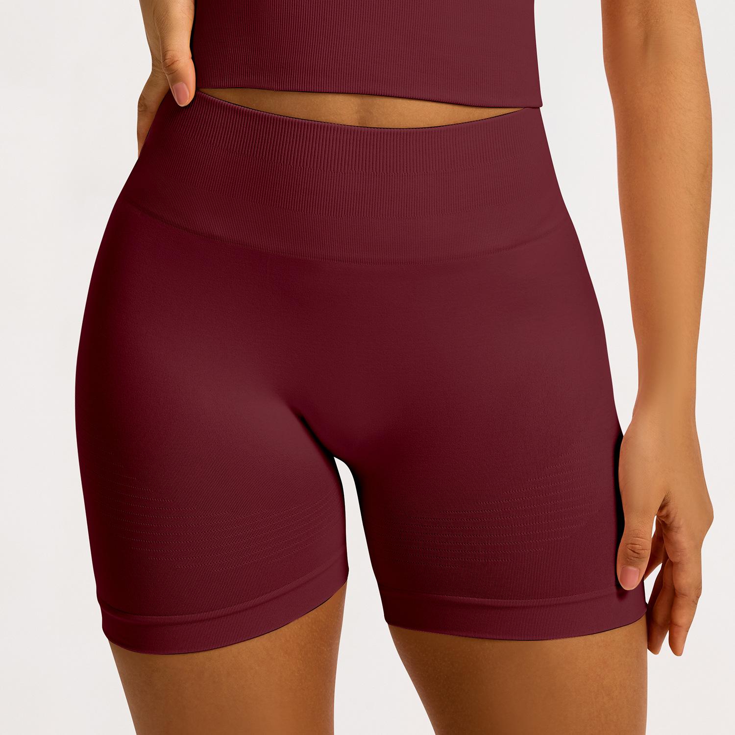 

Sports shorts high waist tight yoga pants hip lift waist fitness pants women s quick drying running S