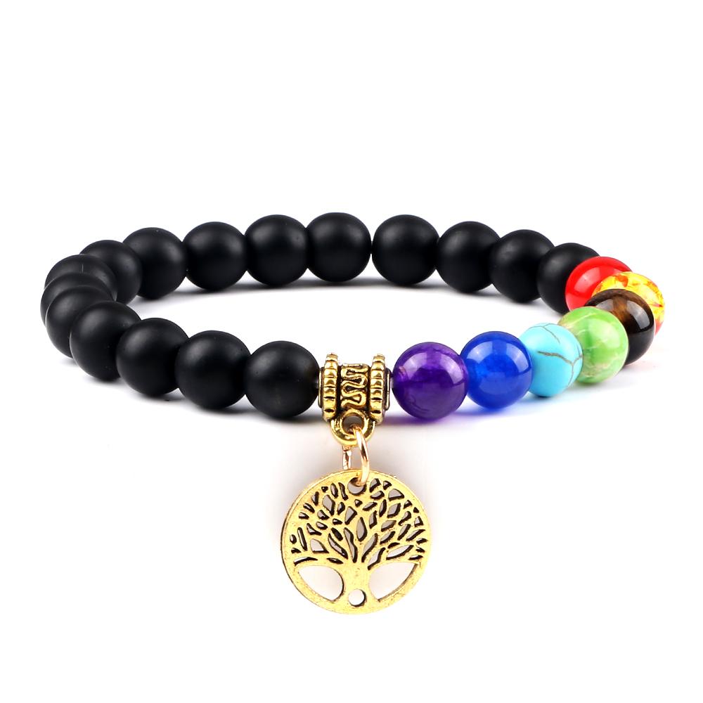 7 Chakra Life Tree Bracelets Natural Stone Reiki Healing Engry Beads Bracelets Women Men Yoga Bracelet Meditation Jewelry Gift