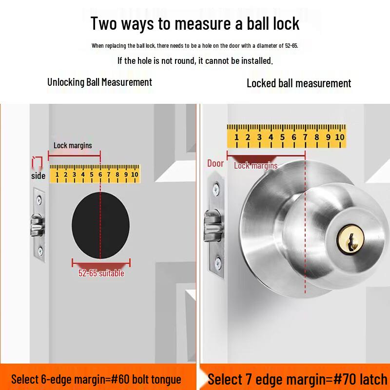 RESET Universal Stainless Steel Spherical Door Lock