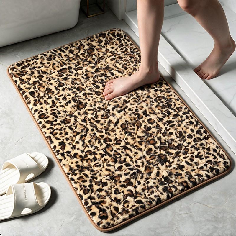 Plush Rabbit Fur Style Bath Mat Non-Slip Door Bathroom Entryway Bedroom Threshold Soft Thick Floor Rug