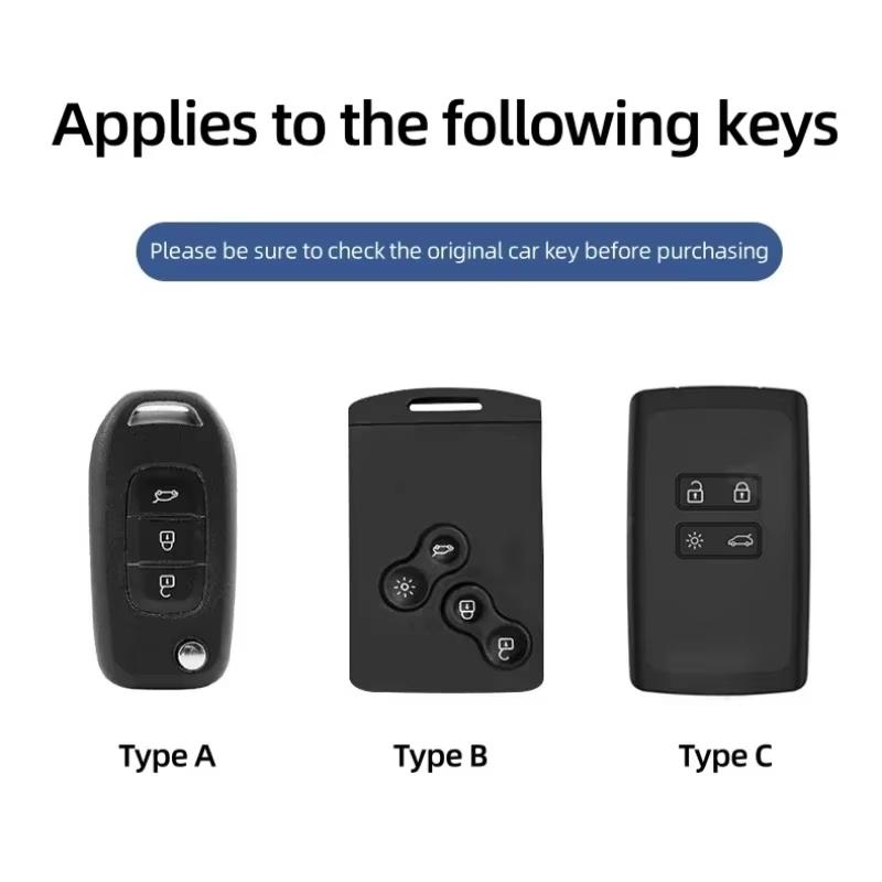 2026 Hot For Renault Hub Caps Car Key Case Cover Key Bag For Renault RS Scenic Clio Laguna 2 3 4 5 Kangoo Fluence Megane Trafic