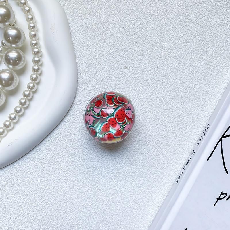 

Mobile Phone Airbag Holder Extendable Korean Ins Dropper Fruit Strawberry Pineapple Watermelon Crystal Ball Desktop Stable
