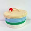 Macaron Color Ins Desktop Storage Box Cotton Thread Sundries Storage Organizer  Home
