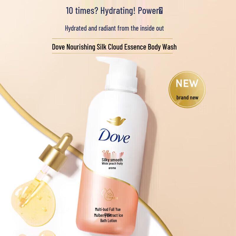 Dove White Peach Silky Smooth Shower Milk