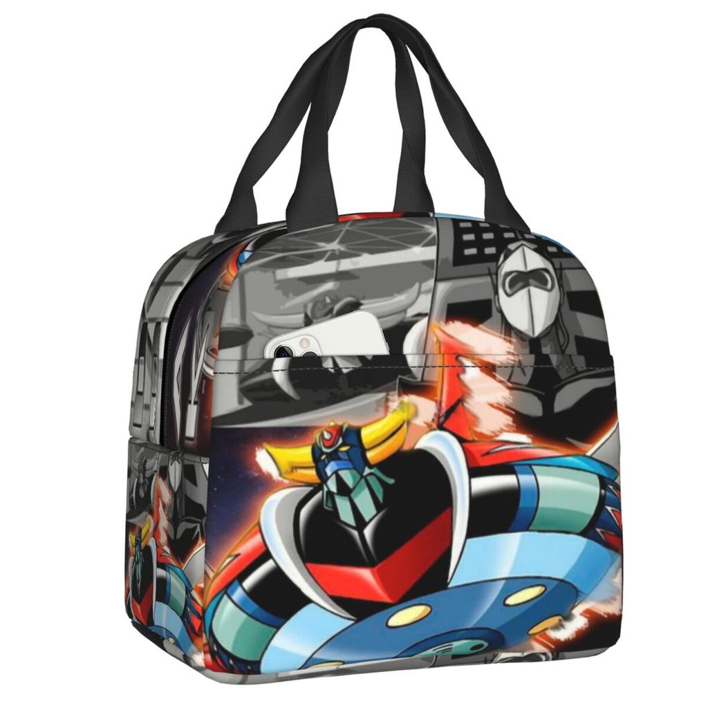 Boîtes à lunch réutilisables personnalisées Ufo Robot Grendizer Goldrake Mazinger Z pour femmes, étanches, isothermes, sac à lunch isolé pour le travail