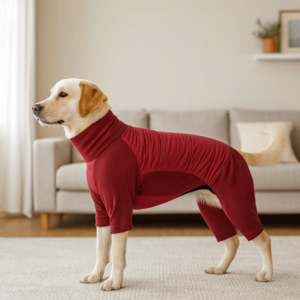 Windproof Winter Pet Jumpsuit High Collar Dog Soothing Clothes Dog Calming Wrap  Cold Weather