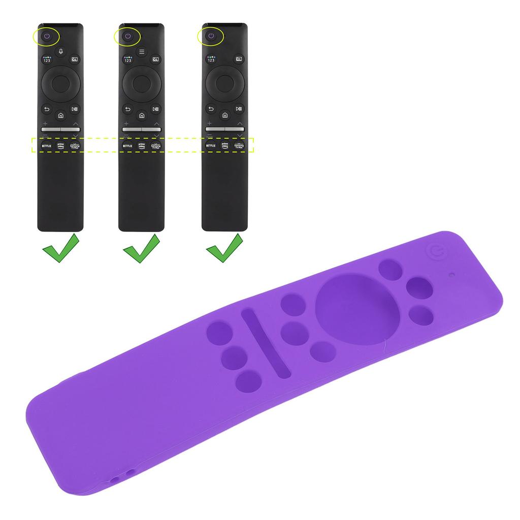 Silicone Protective Cover Case for Samsung Smart TV Remote Control BN59 01259E 1259B 1312A 1312B Purple