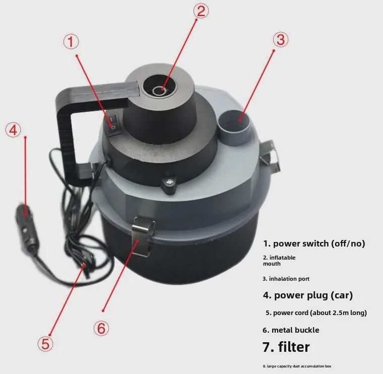 12-V-Hochleistungs-Autostaubsauger mit starker Saugkraft