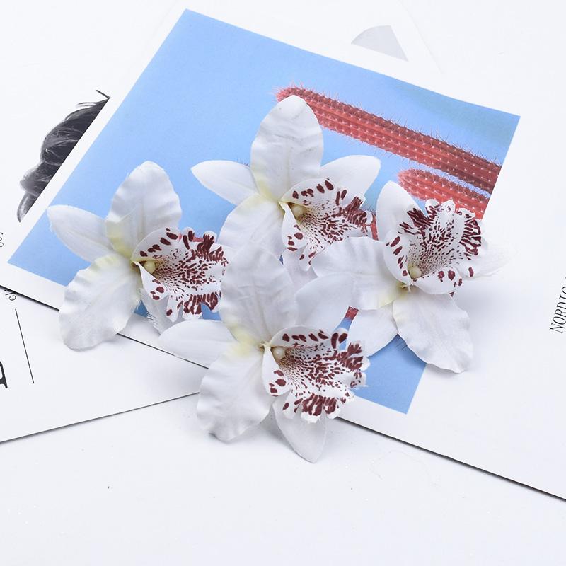 

Silk Butterfly Orchid Vase Display Artificial Flowers Festival Decor for Home Wedding Bridal Accessories Gifts Box Diy Scrapbook 30 Pieces