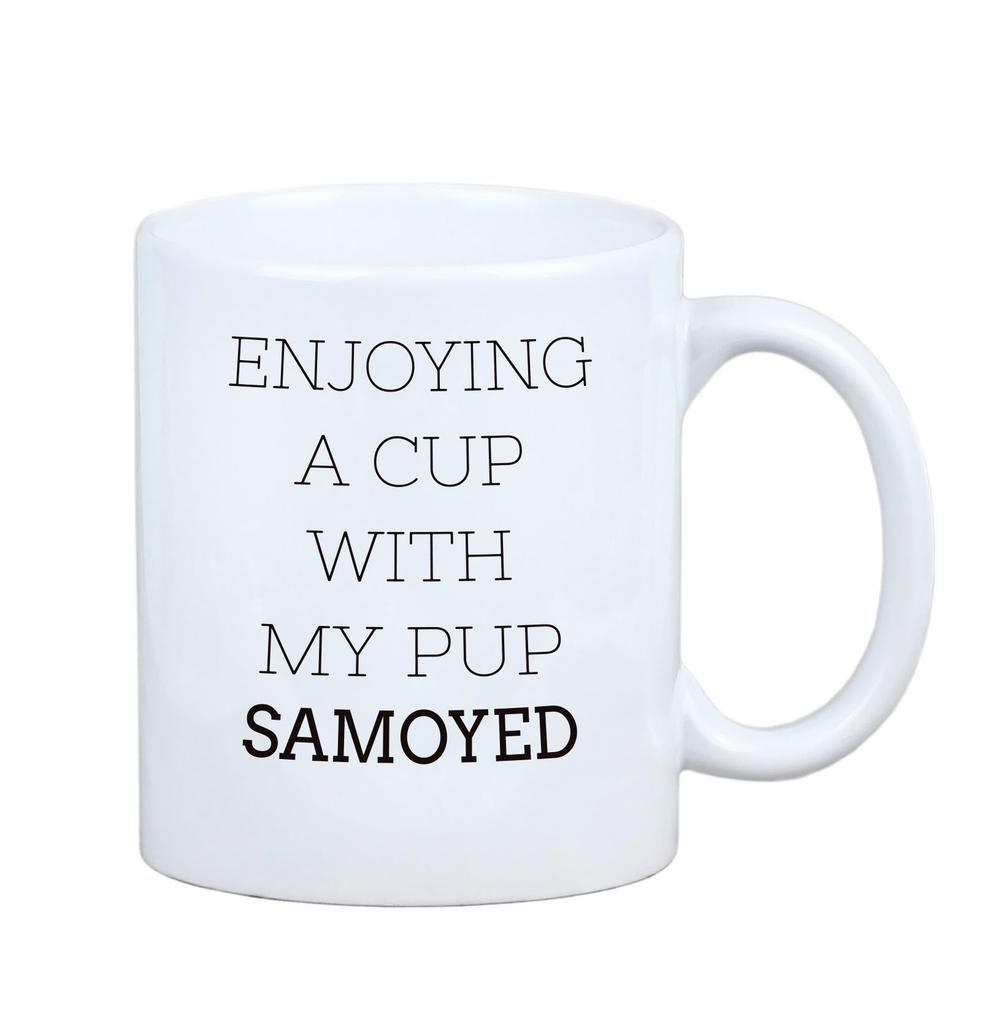 Samojed, Samoyed, Samojedskaja -Kubek Ze Zdjęciem I Napisem Geometryczny Pies Art-Dog