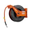 Retractable Air Hose Reel, 15m x 9.5mm Hybrid Air Hose Max 300PSI, Auto Rewind Air-Compressor Hoses Reel with 1.52m Lead in, Ceiling/Wall Mount Heavy