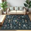 Carpet for Living Room Vintage Floral Nonslip Sofa Coffee Table Floor Mat Bedroom Bedside Rug Machine Washable Entrance Doormat