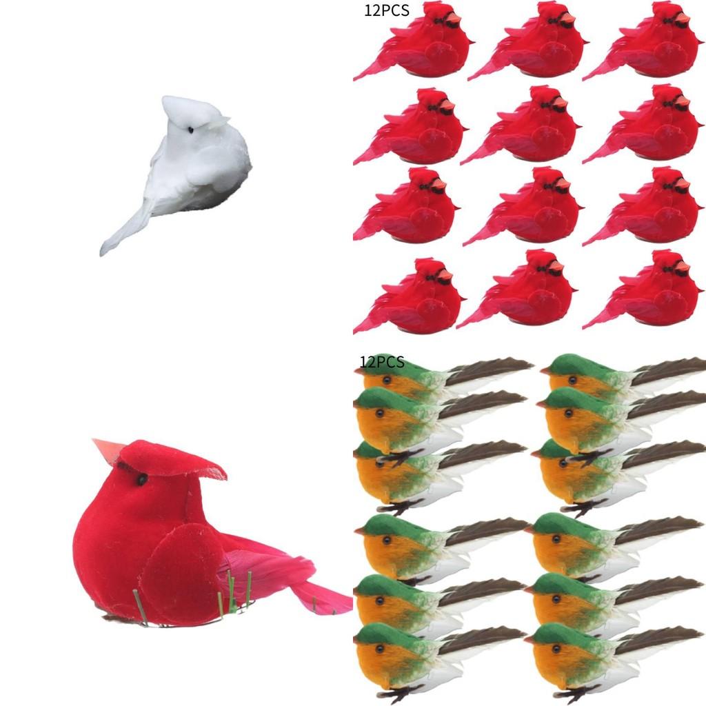 Entzückender künstlicher Feder Rotkehlchen Vogel Weihnachtsbaumschmuck Bastelstück