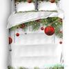 Christmas Winter Snowman Season Pine Trees Bedding Set 3pcs Duvet Cover Pillowcase Quilt Cover Double Bed Set Home Textile
