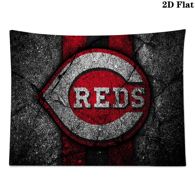 Cincinnati Reds Wall Tapestry Aesthetic Wall Hanging Printed Fabric Blanket Decorative Tapestries for Bedroom Living Room Home Decor