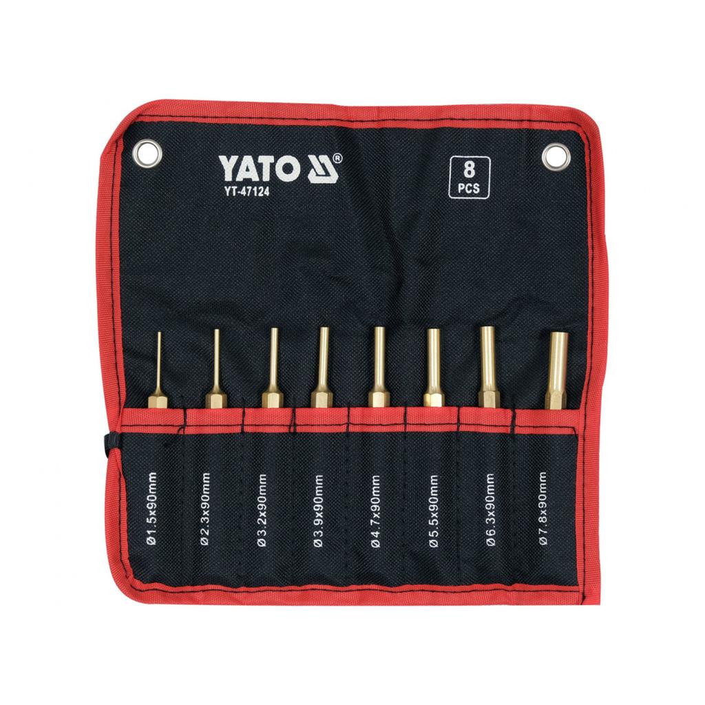 Yato Hexagon Parallel Pin Punch Set (Pack of 8)