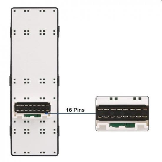 Master Window Switch Power Control Button For 11-14 Hyundai Sonata 93570-3S000RY