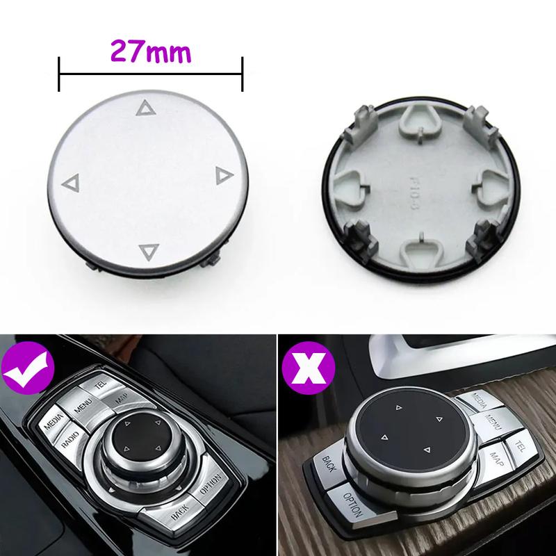 Silver F20 F22 F30 F34 F36 F10 CIC IDrive Multimedia Control Button Cover Keys Cap For BMW 1 2 3 4 5 6 7 X3 X4 X5 X6 F02 F06 F25