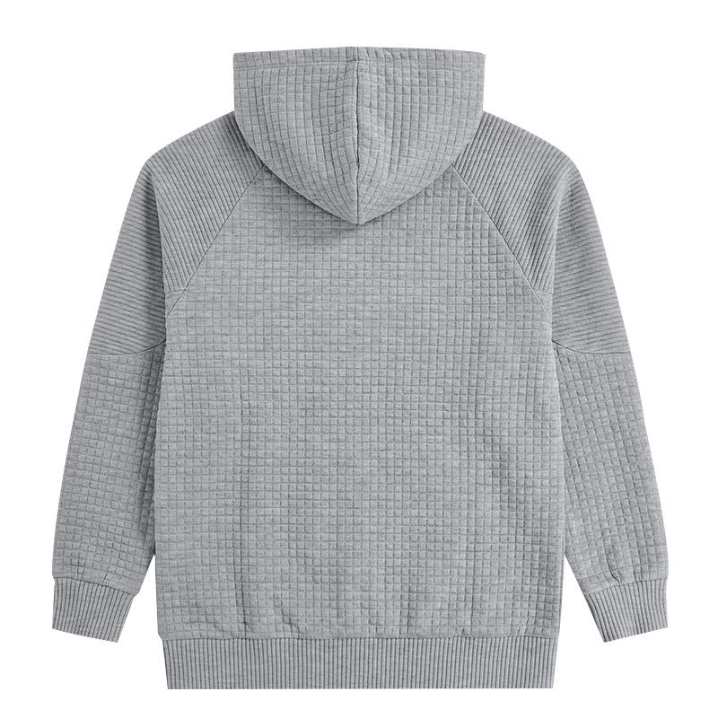 Herren S Europäischer Stil Waffelstrick Kapuzenpullover Langarm
