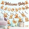 Little Bear Baby Welcome Party Decorative Banner Little Bear Spiral Baby Shower Decorative Flag Set