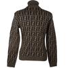 FENDI Zucca sweater turtleneck Brown wool Women Used