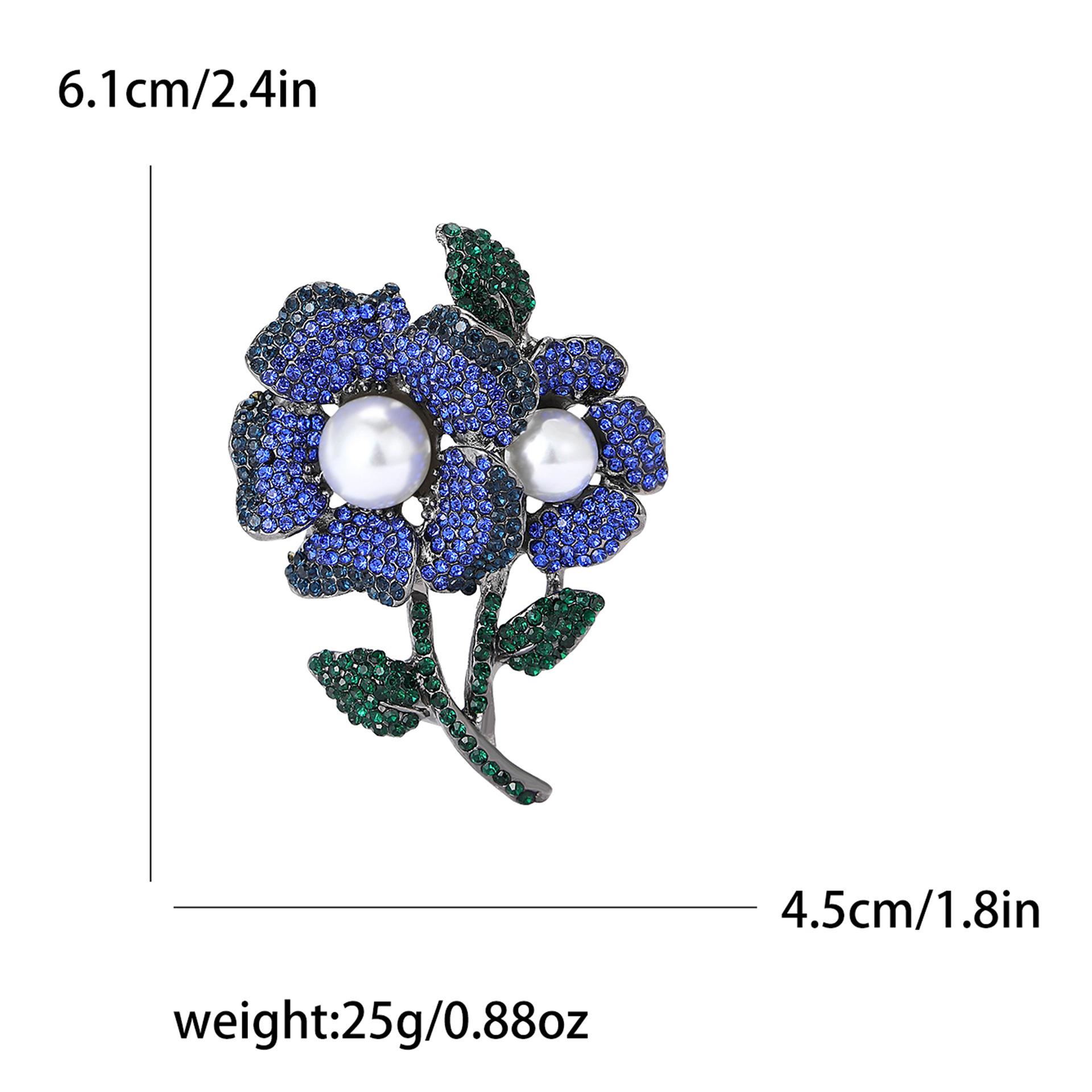 

Модная брошь в виде цветка из высококачественного сплава со стразами и жемчугом, изысканная и универсальная женская одежда, ювелирное украшение на корсаж