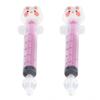 2pcs Baby Nasal Irrigator Cartoon Shaped Syringe Type Silicone Infant Nose Cleaner Rinsing Device