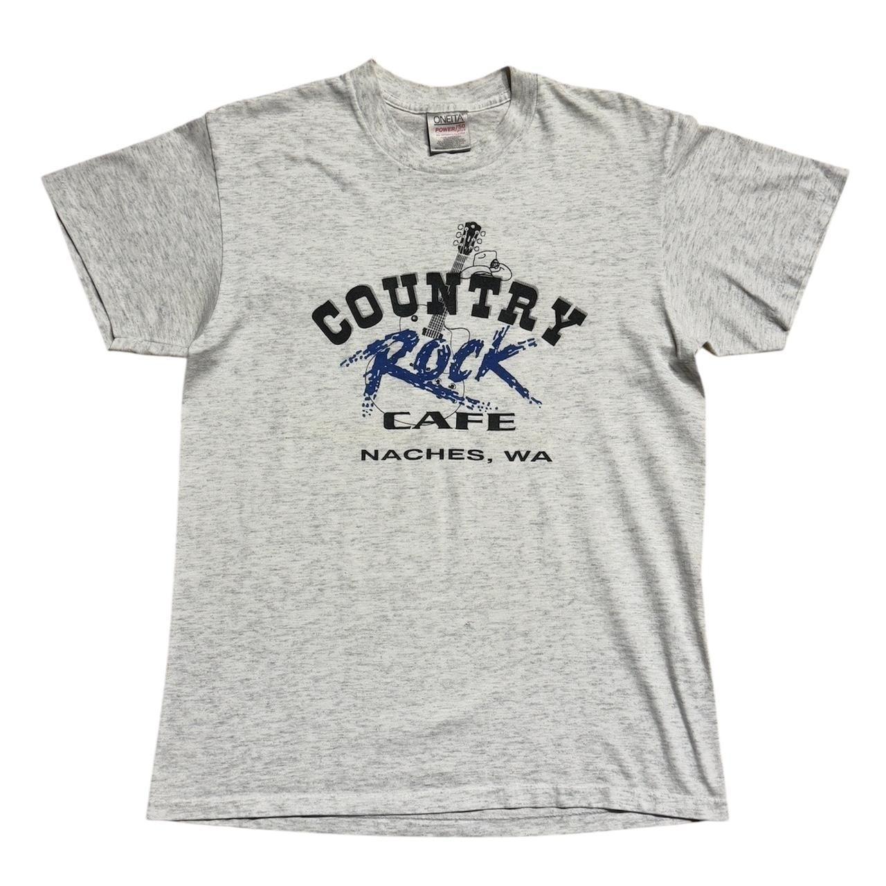 Vintage 90s Country Cafe Rock Music Western Cowboy Graphic Triblend T-Shirt XXXL