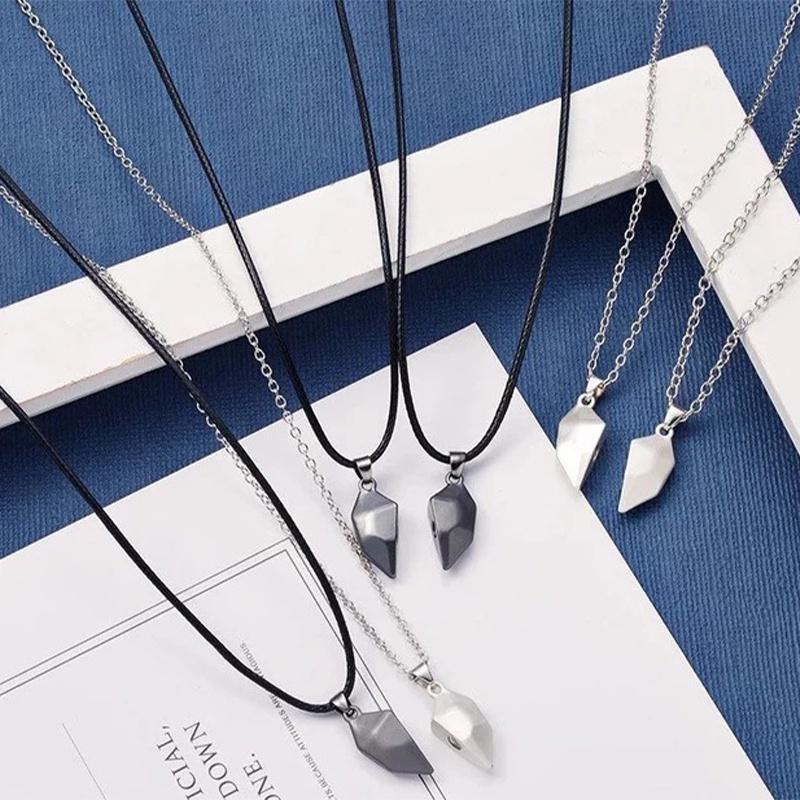Magnetic Couple Lover Heart Pendant Charm Necklace Valentine's Gift