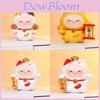 Cat Decor Resin Figurine With Wealth Symbols For Home Office Gift Ideas