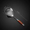 304 Stainless Steel Kitchenware Cooking Strainer with Wood Handle Pepper Seasoning Colander Sieve Utensils Filter Scoop Spoons