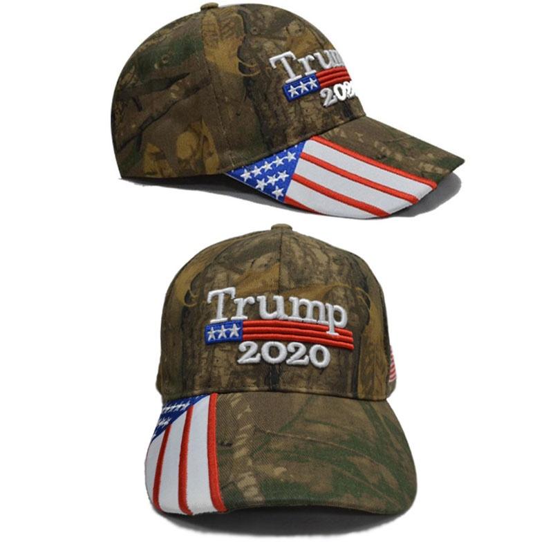

Trump Donald 2020 Cap Hat Embroidered Usa Flag Hat Keep Great America Forest Camo