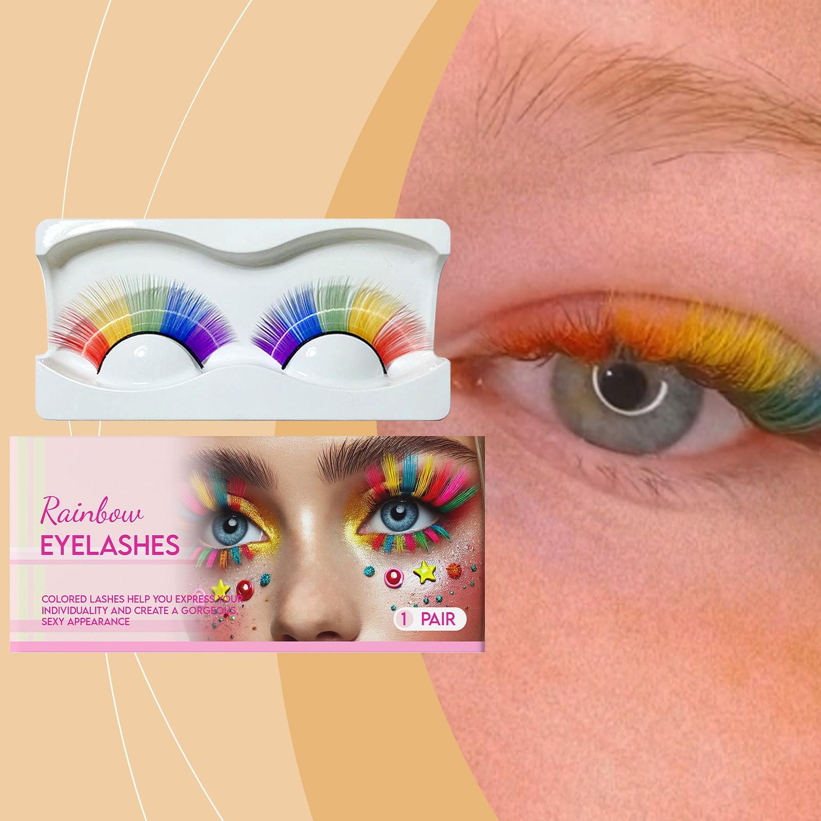 

Lazy Eye Shadow Eyelash Patch, Colored False Eyelashes – Lightweight Lashes For Festival, Party & Creative Makeup Looks One Size
