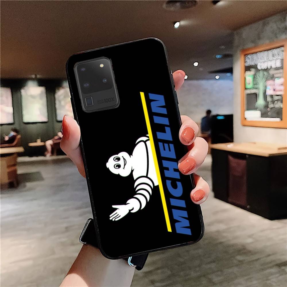 M-Michelins Logo Phone Case For Samsung S 24 Fe 25 Ultra Plus 20 Lite 21 30 22 23 24 22 Ultra 5G Fundas