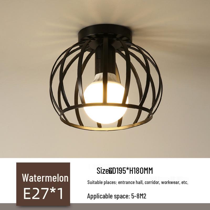 Modern Minimalist Ceiling Light for Foyer, Hallway, Corridor, Balcony, and Bedroom - Wrought Iron Design