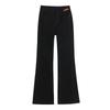 Women's High Waist Patchwork Micro Flare Jeans - 2026 Spring/Summer, Black, Elastic, Slimming Style