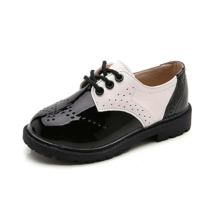New Spring Summer Autumn Kids Shoes For Boys Girls British Children's Casual Sneakers PU Leather Fashion Shoes