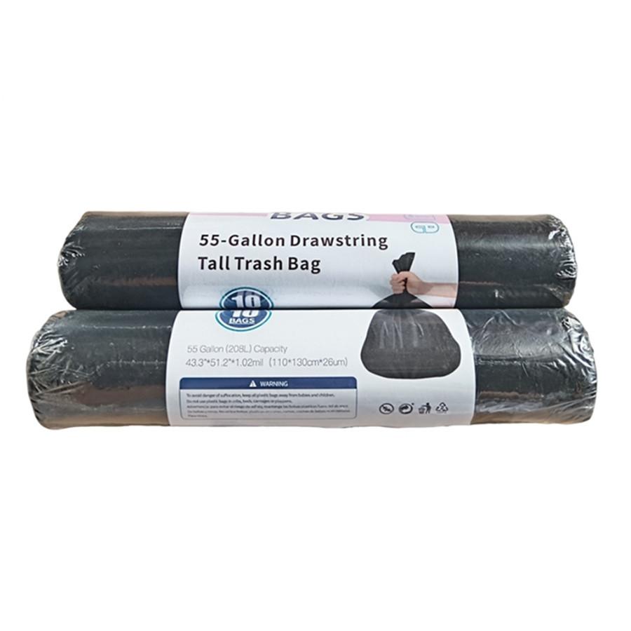 Extra Large Thickened Drawstring Garbage Bags, Tear-Resistant Portable for Home Kitchen Dorm, Heavy-Duty Household Trash Bags RQSL-BH-2519-51