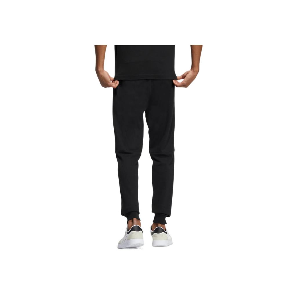 Adidas Neo Solid Color Logo Print Track Pants Men Bottoms Black HZ2430