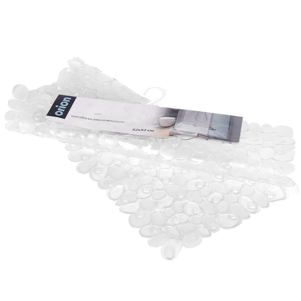 Orion Transparent Non-Slip Bath and Shower Mat with Suction Cups, 52 x 52 cm