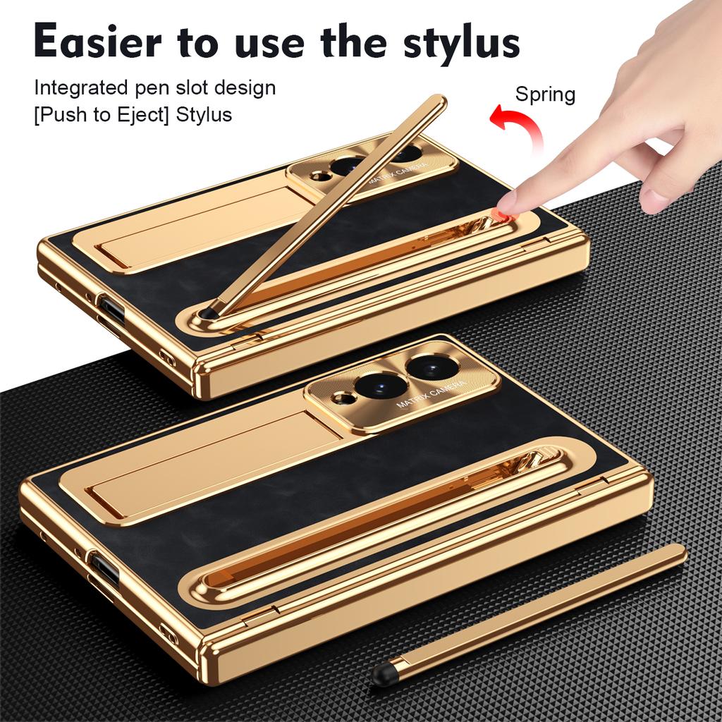For Samsung Galaxy Z Fold 8ultra Fold 8 7 6 5 4 Phone Case with Hidden Stand Integrated with Pen Slot with High-Definition Film