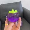 Super Soft Mangosteen Squeeze Toys Anxiety Relief Realistic Fruit Pinch  For Kids Adults