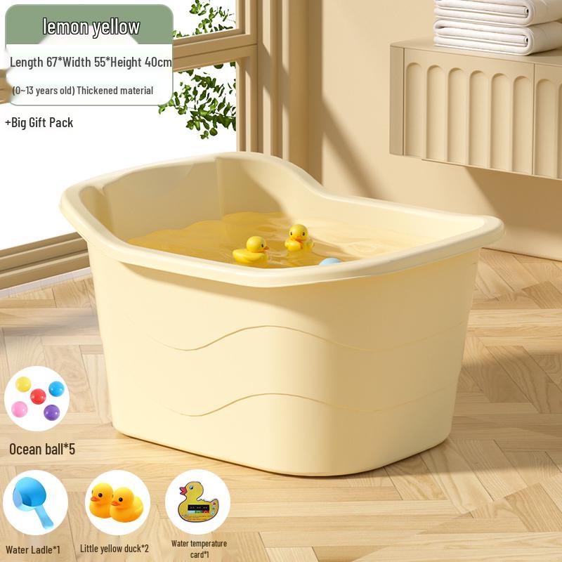 Large Infant & Child Soaking Bathtub - Full Body Bath Tub for Home