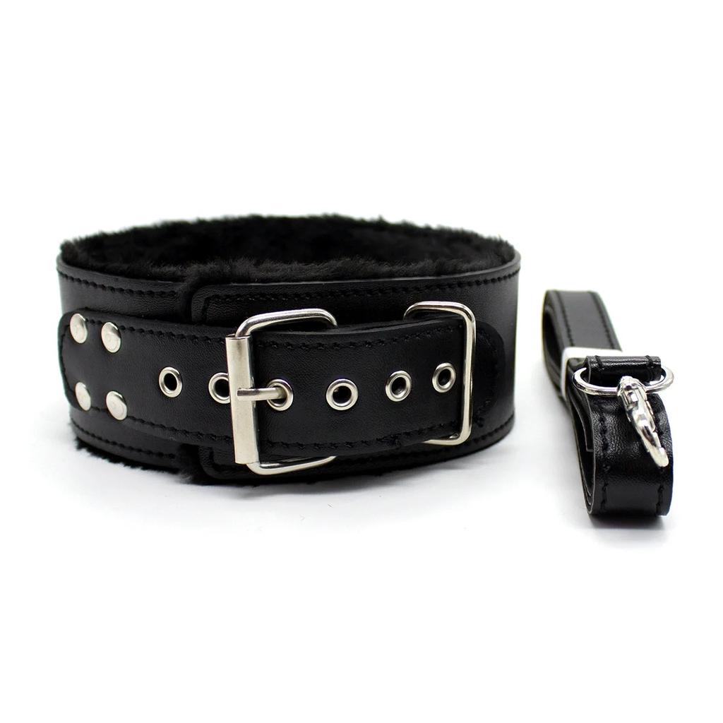 Sexy Pink PU Leather Chain Collar with Leash  Collar Bondage Gear Adult Games Sex Accessories Harness Adult Sex Toys