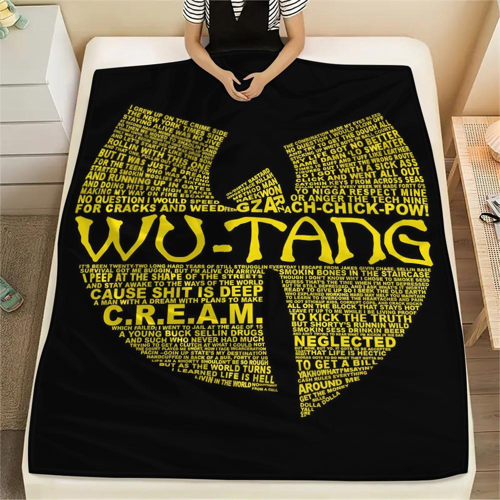 Wu‑Tang Clan Flannel Blanket, High quality Comfortable for All Seasons, Home Decor, Warmth and Comfort