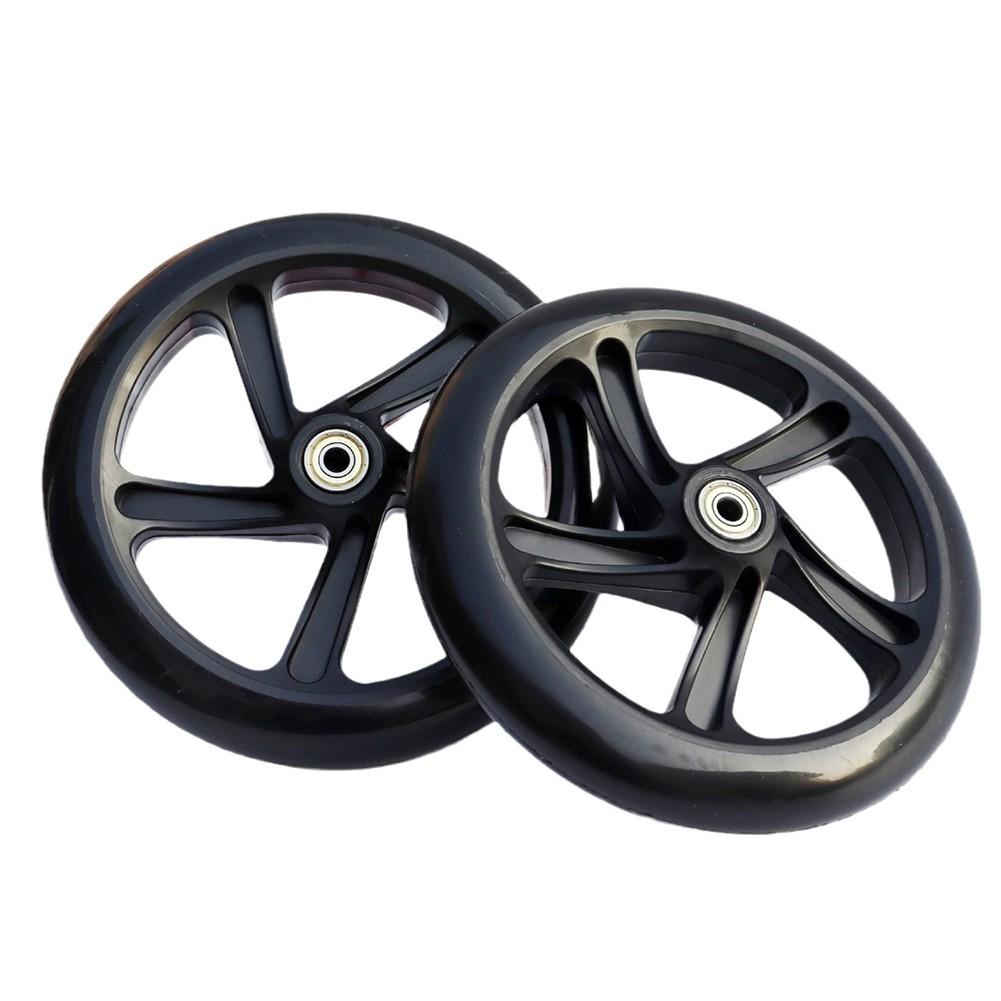 PU Silent Wheel Roller Skates Scooter Wheel Excellent Gripping Ability 125mm*24mm чёрный