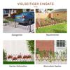 Expanding Trellis Fence Freestanding Movable Fence Foldable Garden Screen Panel Aluminium, 405cm x 103.5cm, Dark Brown