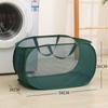 Folding Folding Laundry Basket Mesh Storage Basket Handle Household Laundry Hamper  Home